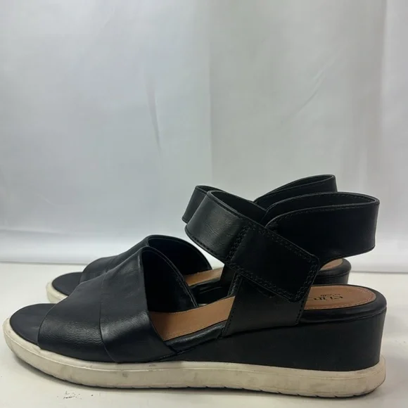 Euro Soft By Sofft Jena Black Leather Women's Wedge - Picture 6 of 13